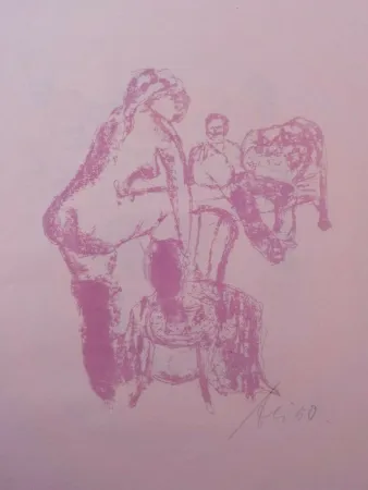 技術的なありません Liebig - Acht Lithographien zu dem Roman Der Favorit von Guy de Maupassant (8 signed original large folio lithographs by Artur Liebig, based on 