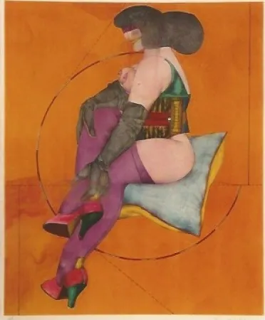 リトグラフ Lindner - Circle and Pillow