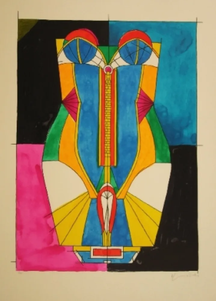 シルクスクリーン Lindner - Corsage