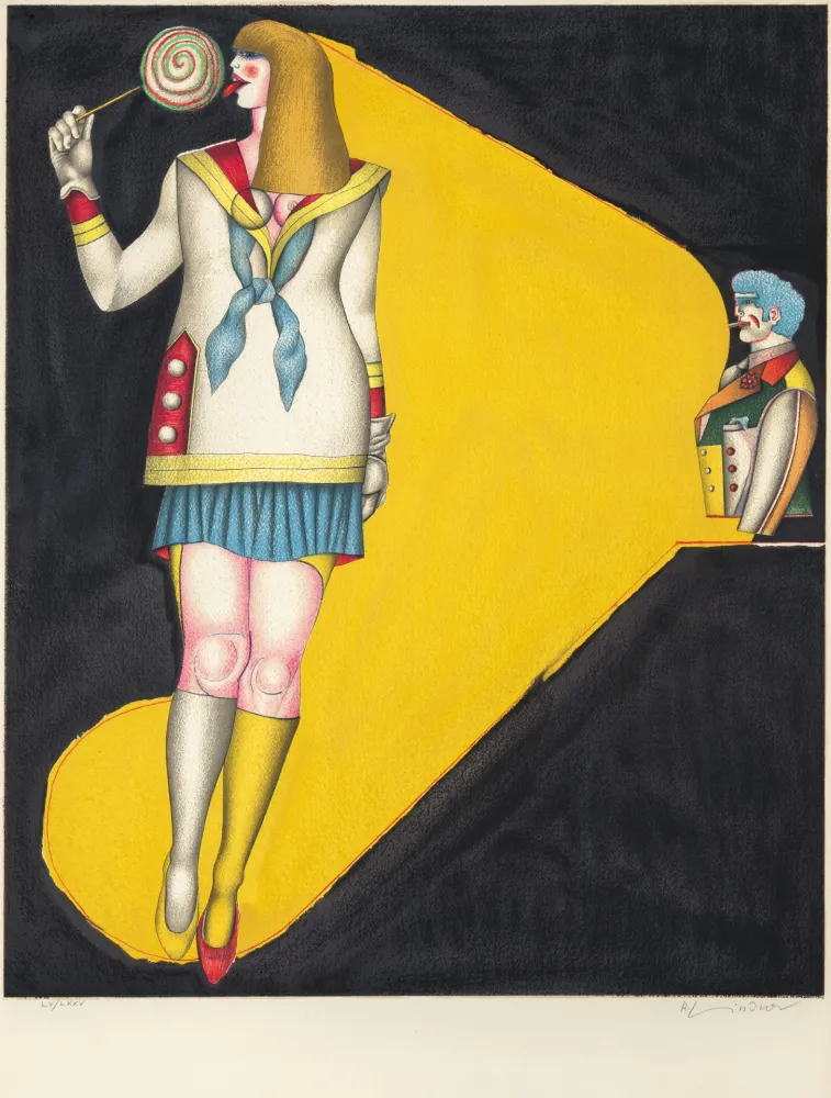 リトグラフ Lindner - Lolly Pop