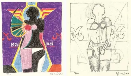 リトグラフ Lindner - Marylin was here - 17 handsigned prints