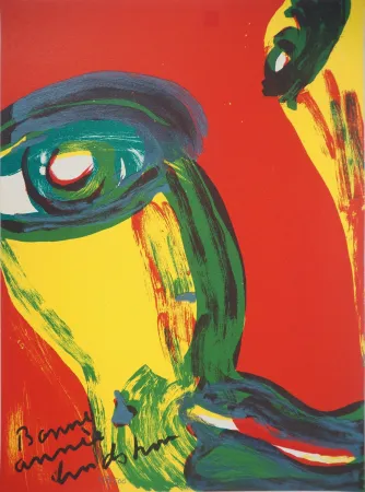 リトグラフ Lindstrom - Portrait fauve