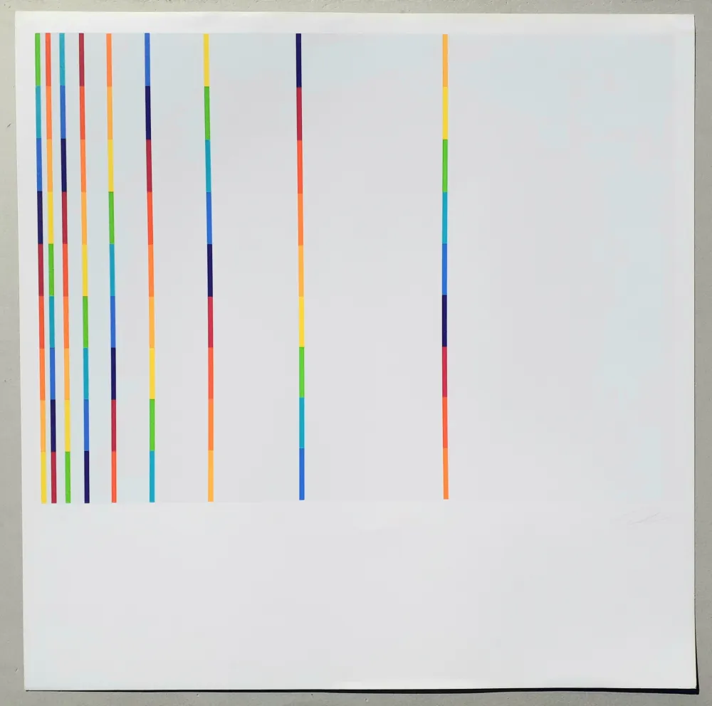 シルクスクリーン Lohse - 12 vertical and horizontal progressions