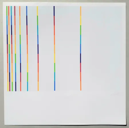 シルクスクリーン Lohse - 12 vertical and horizontal progressions