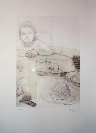 エッチング López Garcia - La cena