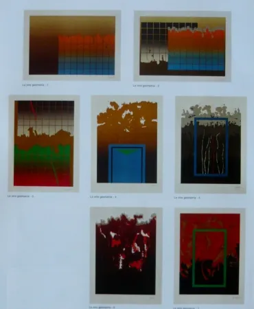 リトグラフ Lopez Osornio - La otra geometria _ 7 lithographs