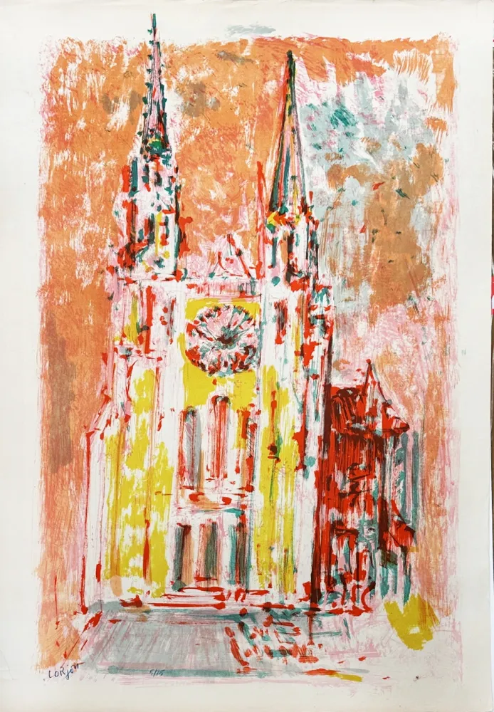 リトグラフ Lorjou - Chartres