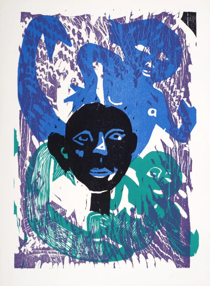 木版 Lorjou - Le Cortège d'Orphée, 1965