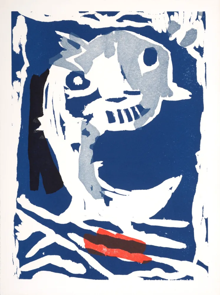 木版 Lorjou - Le Dauphin,1965