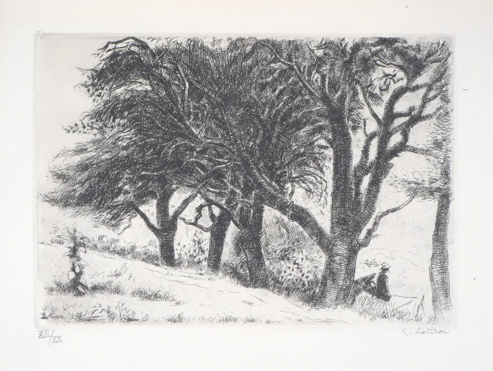 彫版 Lotiron - Normandie, les poiriers