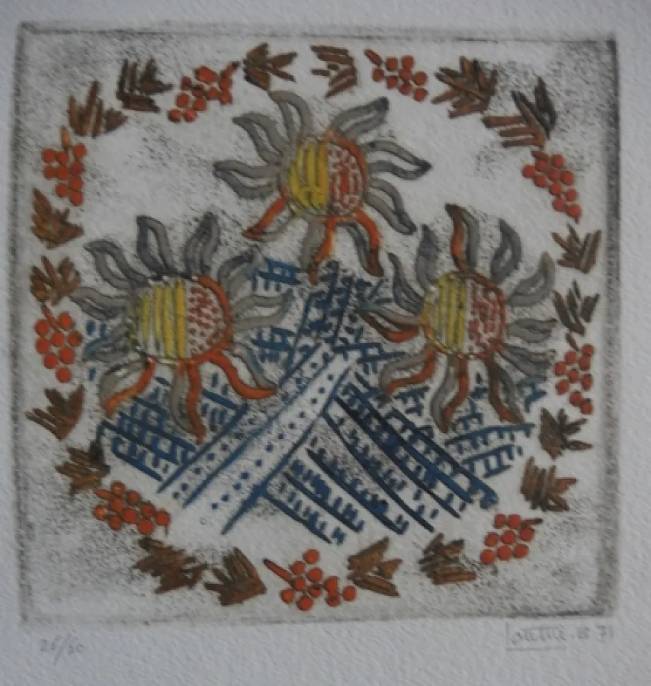 エッチングと　アクチアント Louttre - Tournesols, Soleil