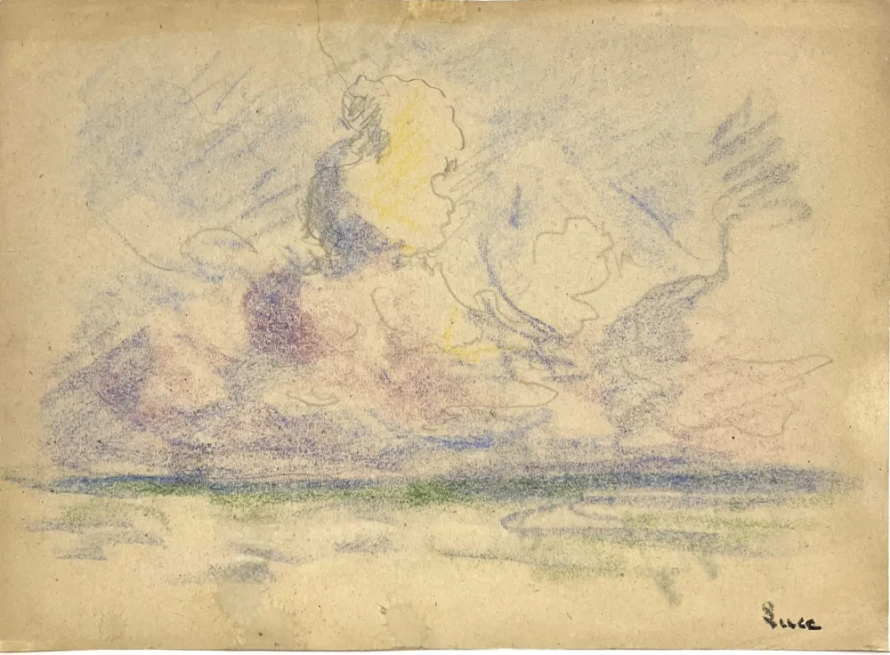 技術的なありません Luce - Bord de mer. Vers 1900. Pastel 
