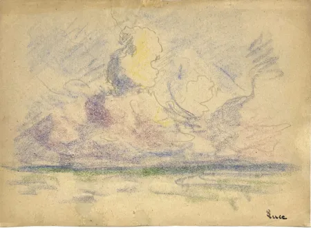 技術的なありません Luce - Bord de mer. Vers 1900. Pastel 