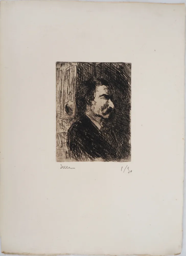 ポイントーセッシュ Luce - Maximilien LUCE - L'Apothicaire Vers 1895 - Gravure originale signée