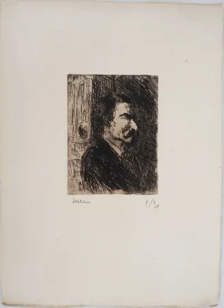ポイントーセッシュ Luce - Maximilien LUCE - L'Apothicaire Vers 1895 - Gravure originale signée