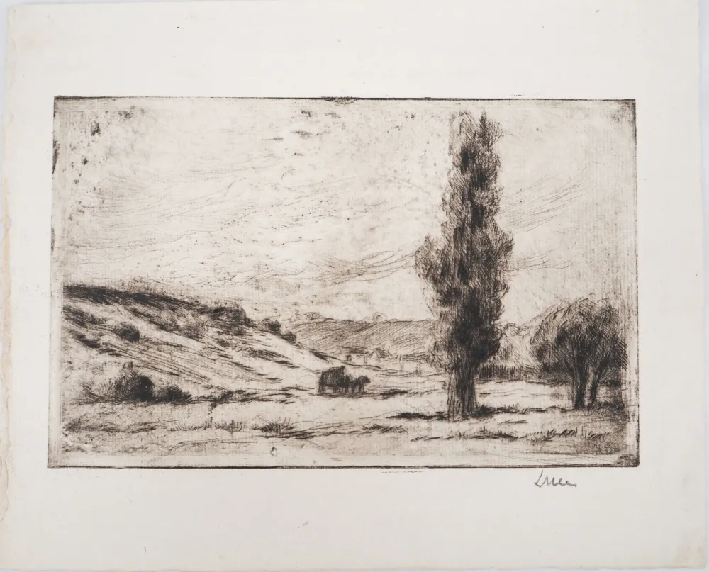 ポイントーセッシュ Luce - Maximilien LUCE - Paysage de campagne Vers 1900 - Gravure originale signée