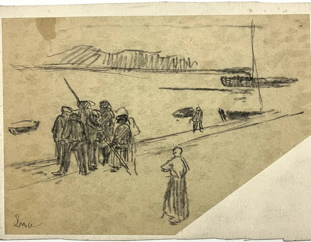 技術的なありません Luce - Personnages et falaises. Vers 1900. 