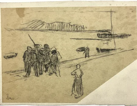 技術的なありません Luce - Personnages et falaises. Vers 1900. 