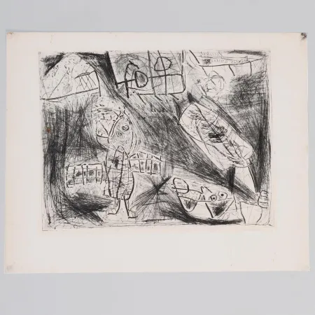 エッチング Lucebert - Laatsle Vinder