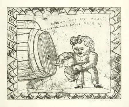 彫版 Lucebert - Senza titolo