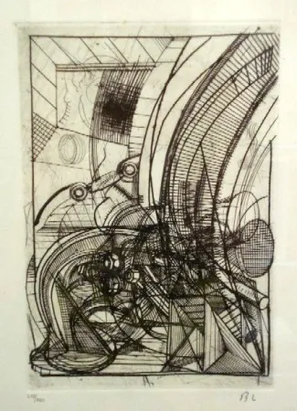 エッチング Luginbühl - Kleiner Stengel (Plan für Stengel)