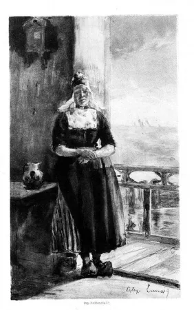 リトグラフ Lunois - Aux bords du Zuyderzee