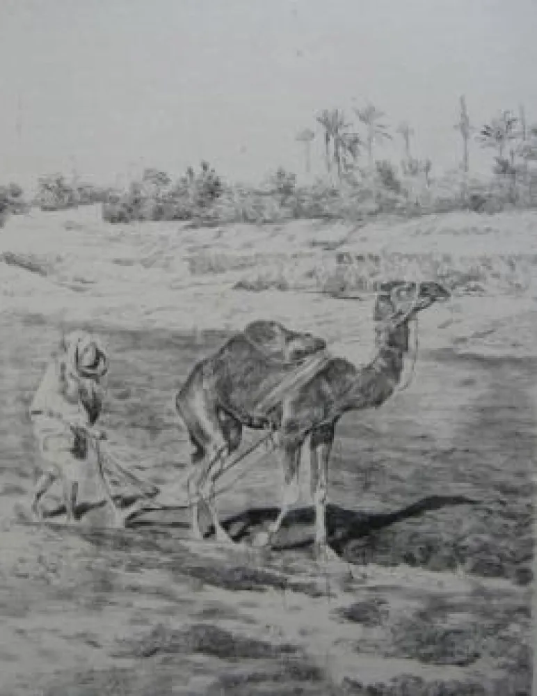 リトグラフ Lunois - Laboureur du Kef