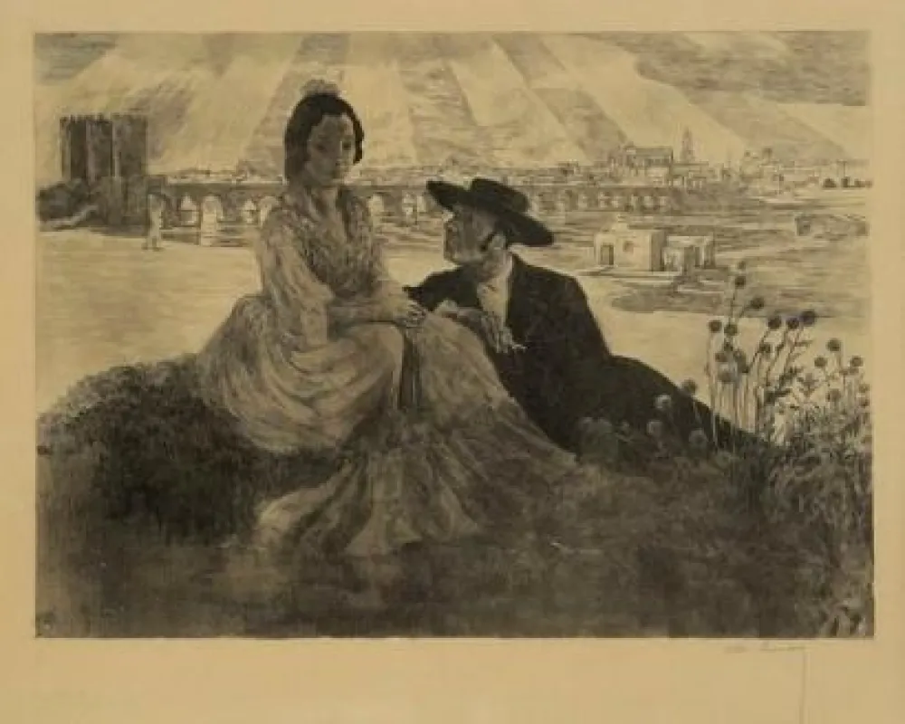 リトグラフ Lunois - Les 