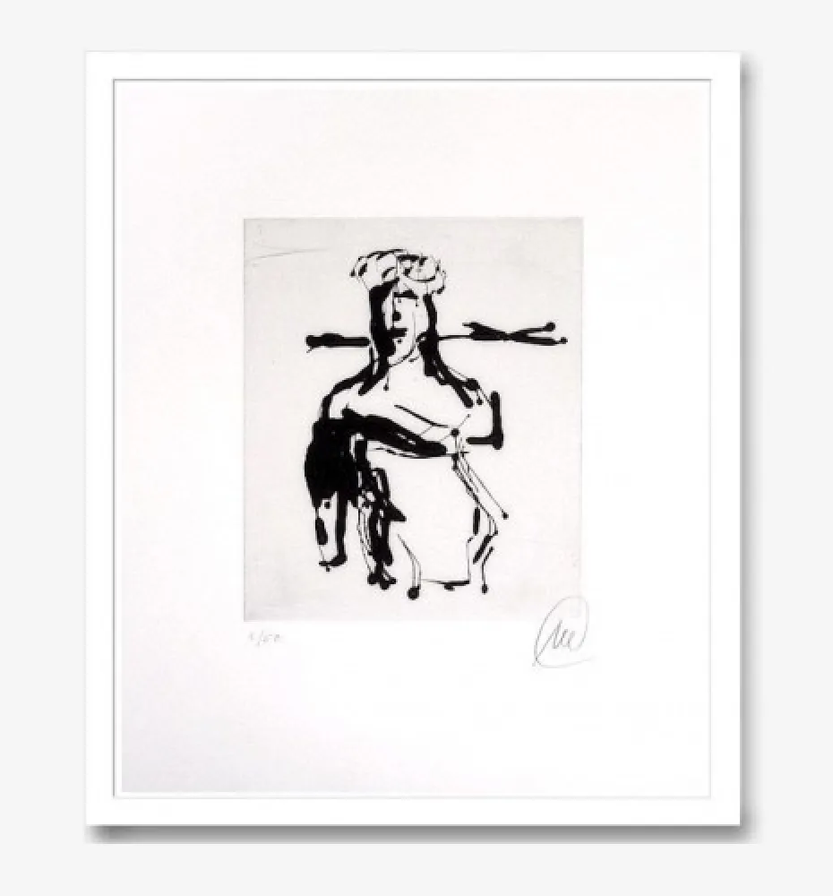 彫版 Lüpertz - Ohne titel