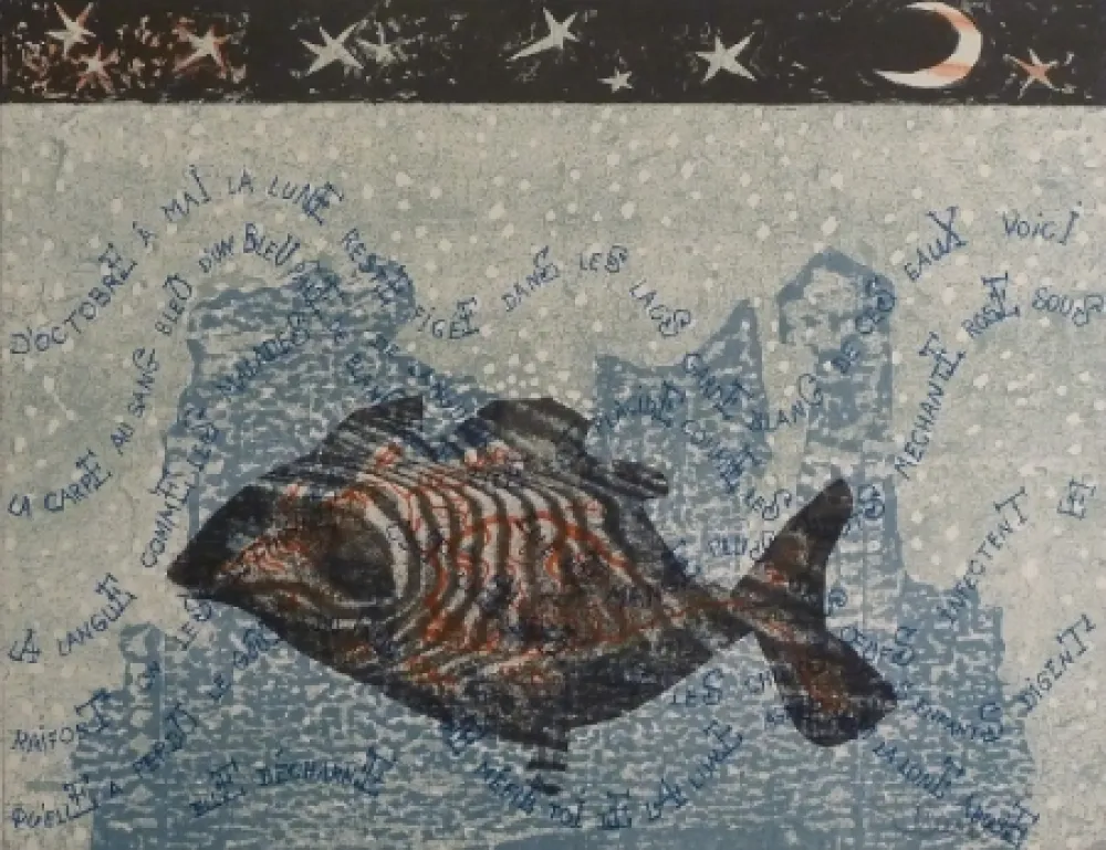 リトグラフ Lurcat - Carpe de lune