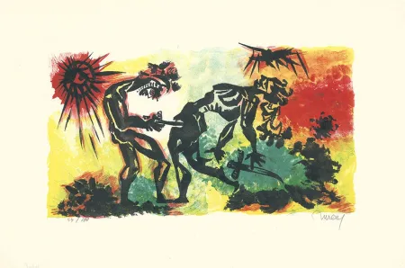 リトグラフ Lurcat - Combat