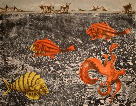 リトグラフ Lurcat - Fruits de mer