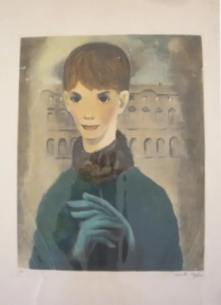 彫版 Lydis - Femme aux gants