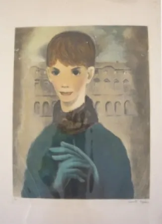 彫版 Lydis - Femme aux gants