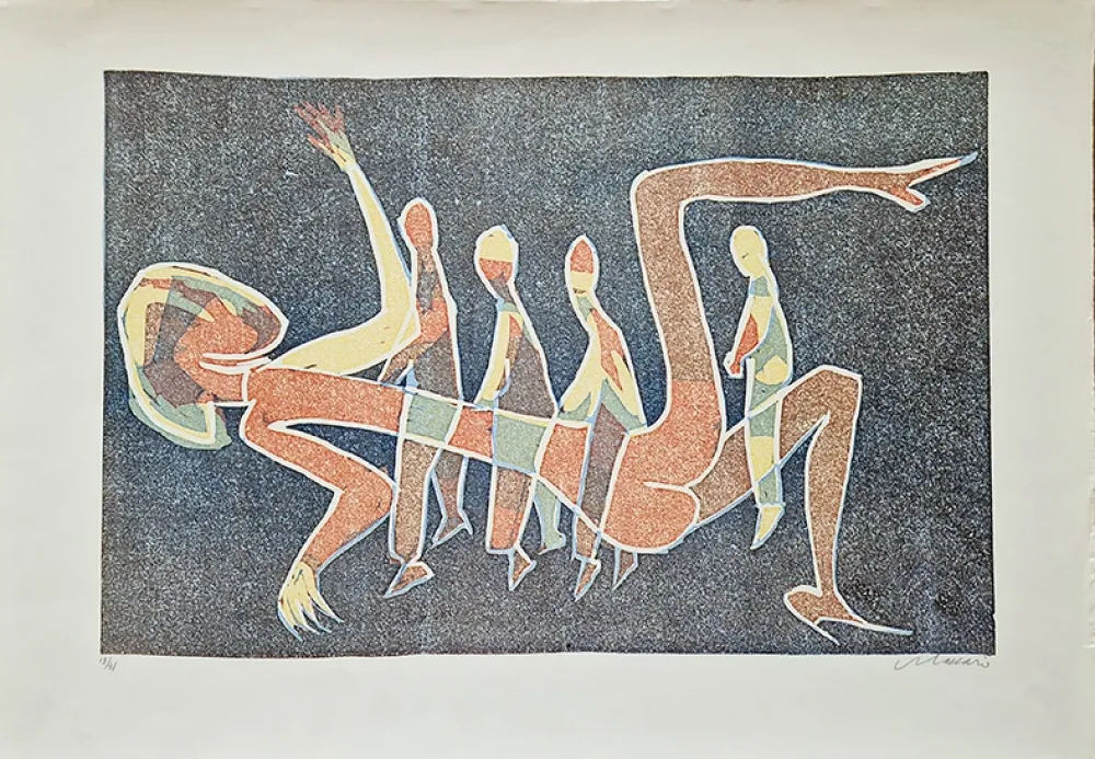 リノリウム彫版 Maccari - Composizione