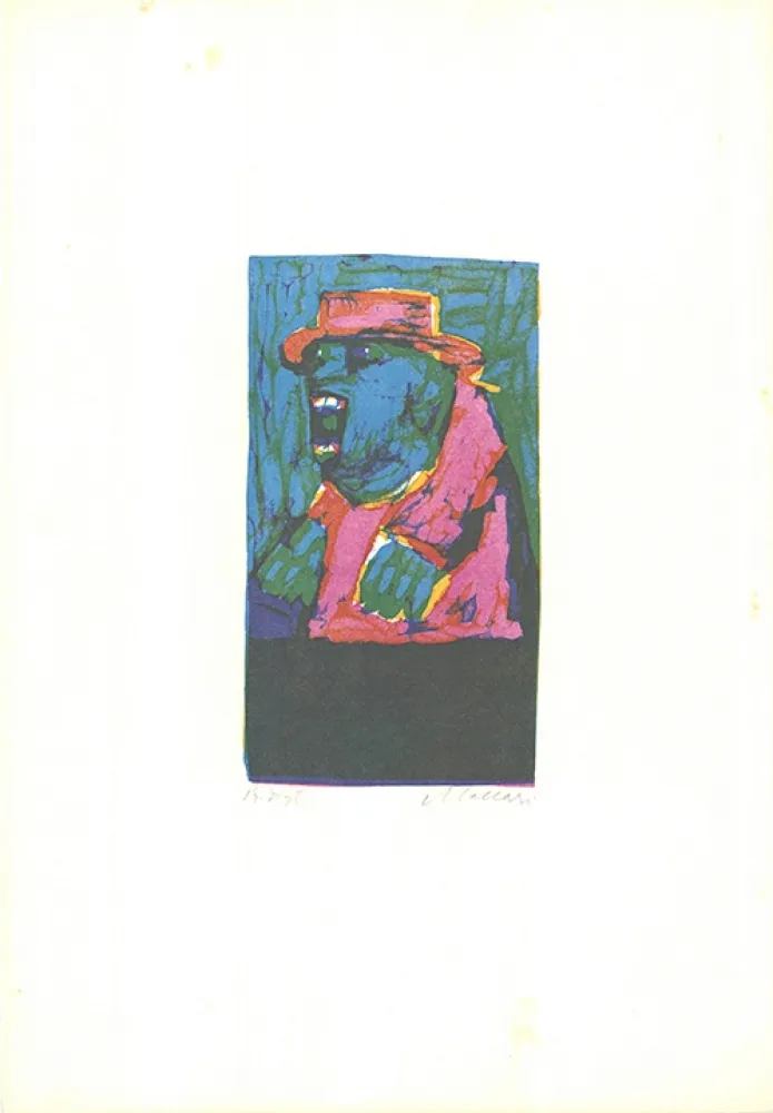 リトグラフ Maccari - L'ultimo grido