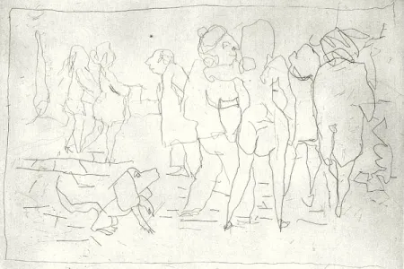 エッチングと　アクチアント Maccari - Nell'orto di Mino Maccari