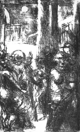 リトグラフ Maccari - Piazza San Pietro