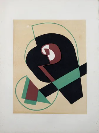 リトグラフ Magnelli - Jean Arp, Alberto Magnelli & Sophie Taeuber-Arp. - Untitled Collaboration, Aux Nourritures Terrestres, 1950
