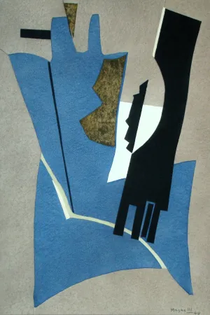 ステンシル Magnelli - Papier collé, 1948