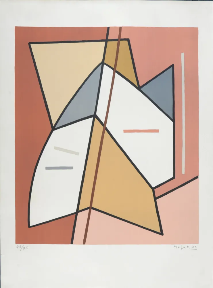 リトグラフ Magnelli - Sans titre F, 1970 - Hand-signed!