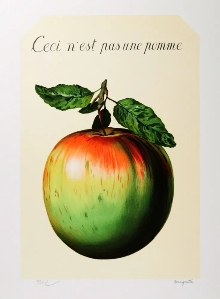 リトグラフ Magritte - Ceci n'est pas une pomme