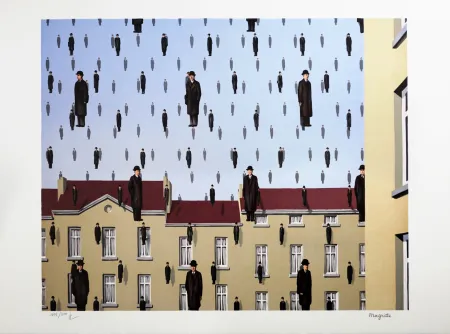 リトグラフ Magritte - Golconde (Golconda)