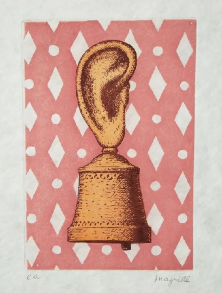 エッチングと　アクチアント Magritte - La leçon de musique