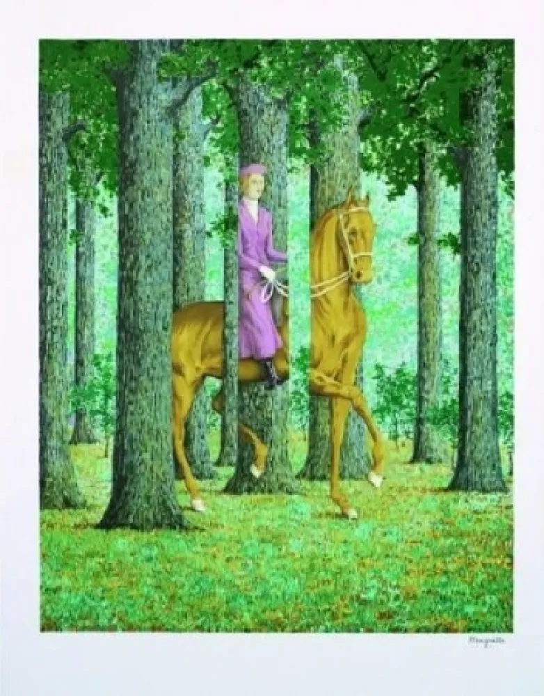 リトグラフ Magritte - Le blanc-seing, 1965