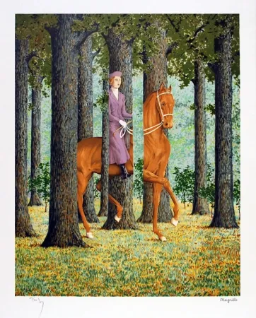 リトグラフ Magritte - Le blanc seing