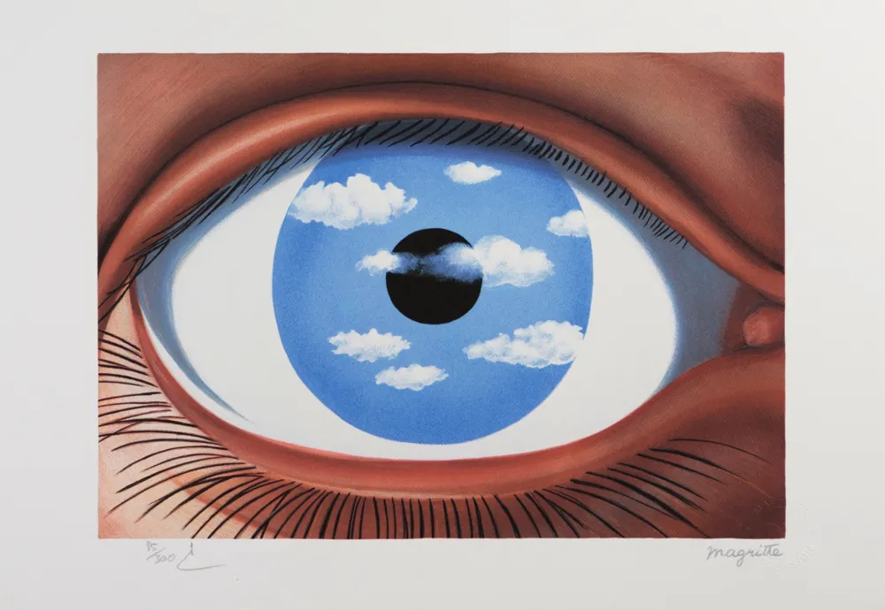 リトグラフ Magritte - Le Faux Miroir (The False Mirror)
