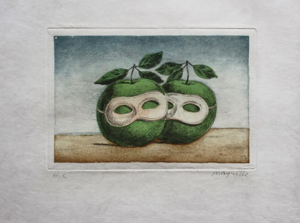 エッチングと　アクチアント Magritte - Le Prêtre Marie