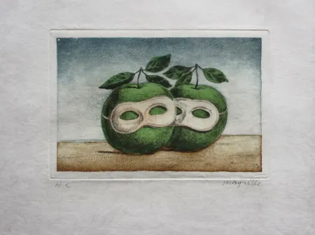 エッチングと　アクチアント Magritte - Le Prêtre Marie