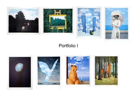 リトグラフ Magritte - Portfolio I, Suite de 8 lithographies 